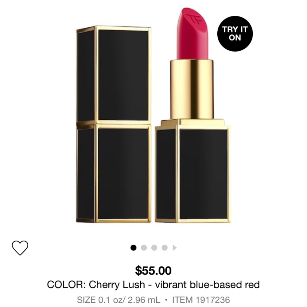Tom Ford lipstick. Cheery lush. Only used twice.